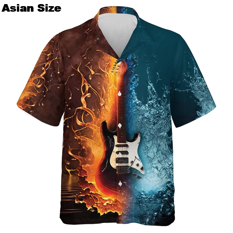 3D Printing Guitar - Shirts For Men Music Guitar Printed