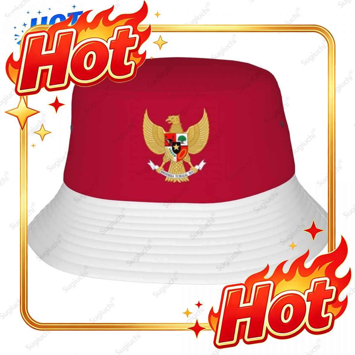 3D Printing Indonesia - Custom Hat 2025 Indonesia 3D Flag