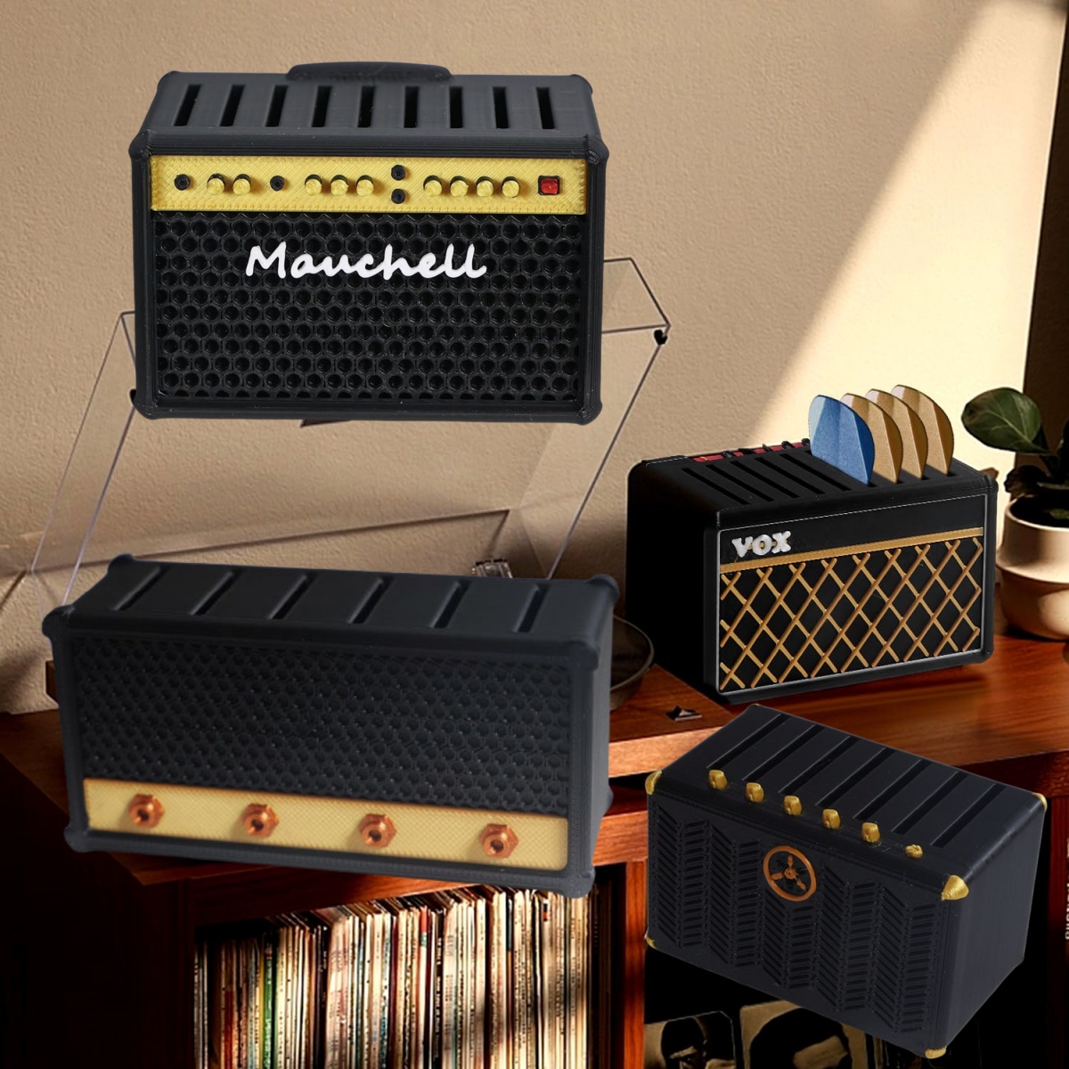 3D Printing Guitar - Guitar Pick Holder, 3D Printed Amp