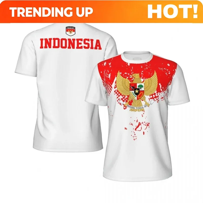 3D Printing Indonesia - Customization Fashion Indonesia Flag Football T