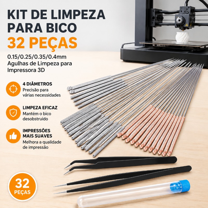 32Pcs 3D Printer Nozzle Cleani - 3D Printer Extruder ulasan dan harga