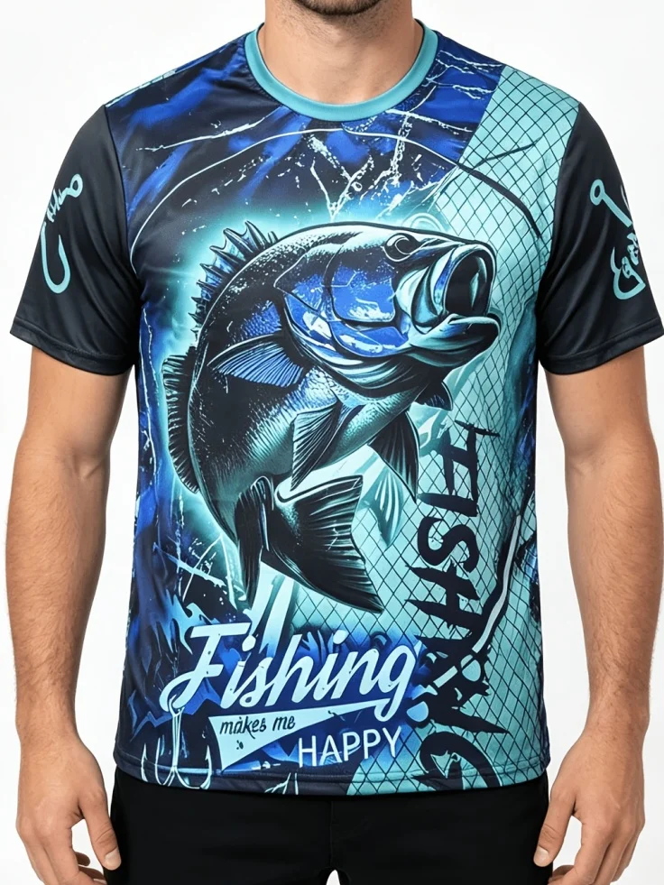 Fashion Men's 3D Fish Graphic  - 3D Printing Maket ulasan dan harga