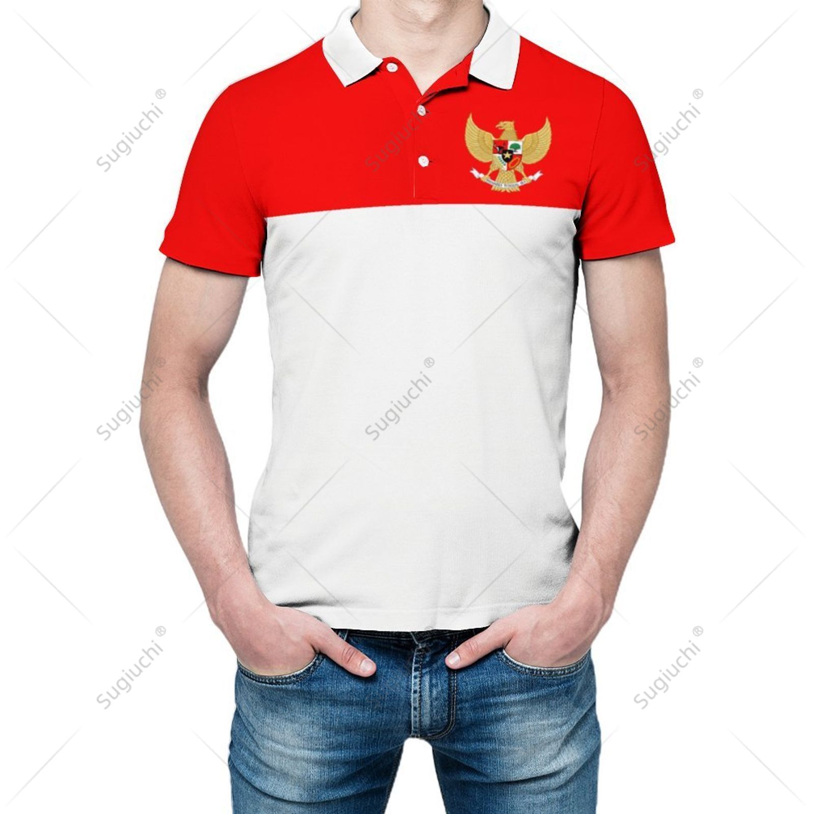 Unisex Polo Shirt Indonesia Fl - 3D Printing Indonesia ulasan dan harga