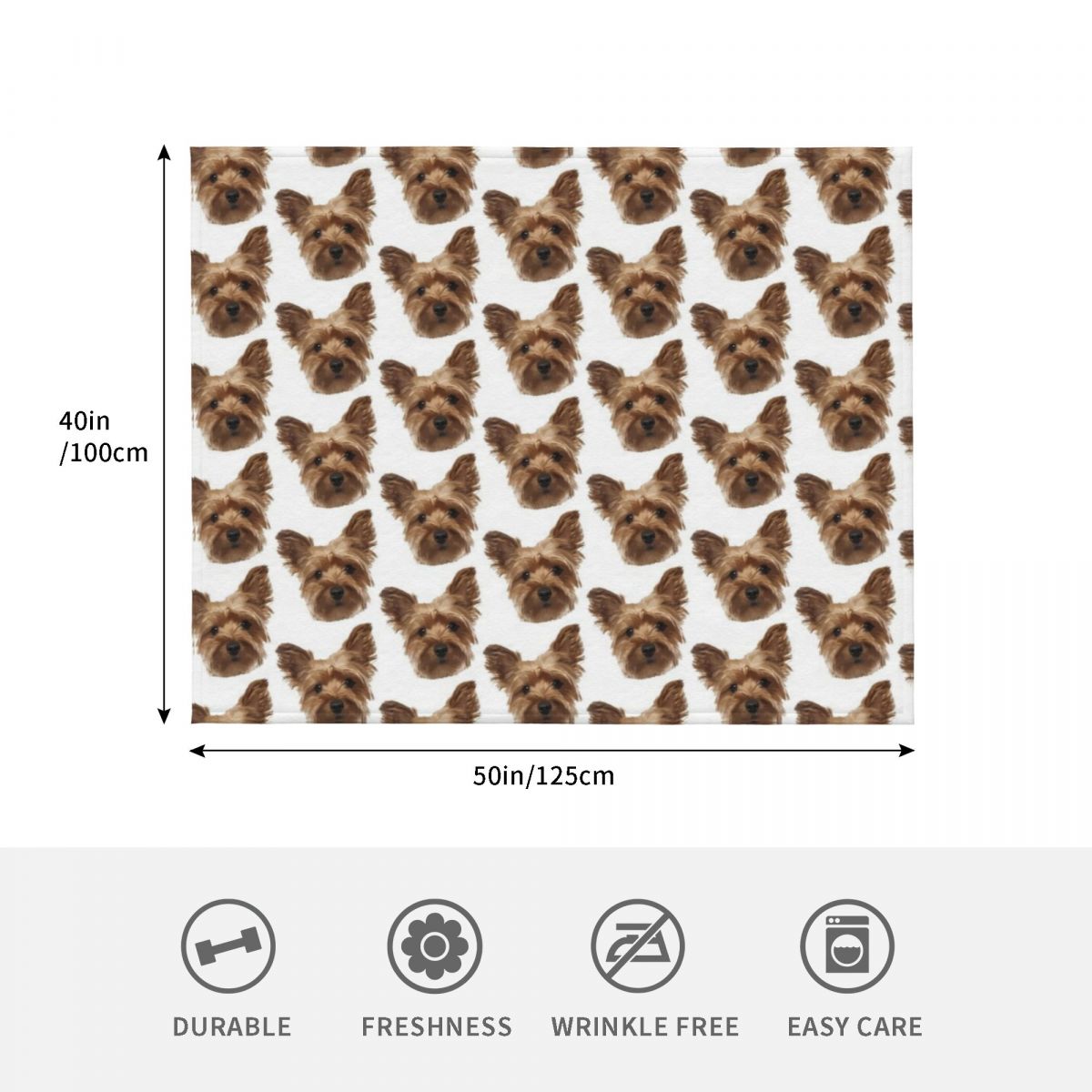 Yorkshire Terrier Throw Blanke - 3D Printing Yorkshire ulasan dan harga