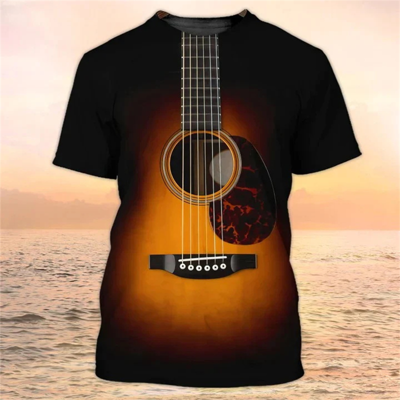 3D Guitar Print T Shirt For Me - 3D Printing Guitar ulasan dan harga