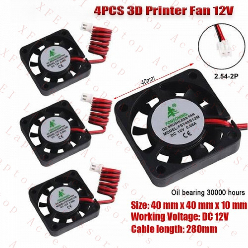 F 4X 12V Laptop 3D Printer DVR - Cooling Fan 40Mm 3D ulasan dan harga
