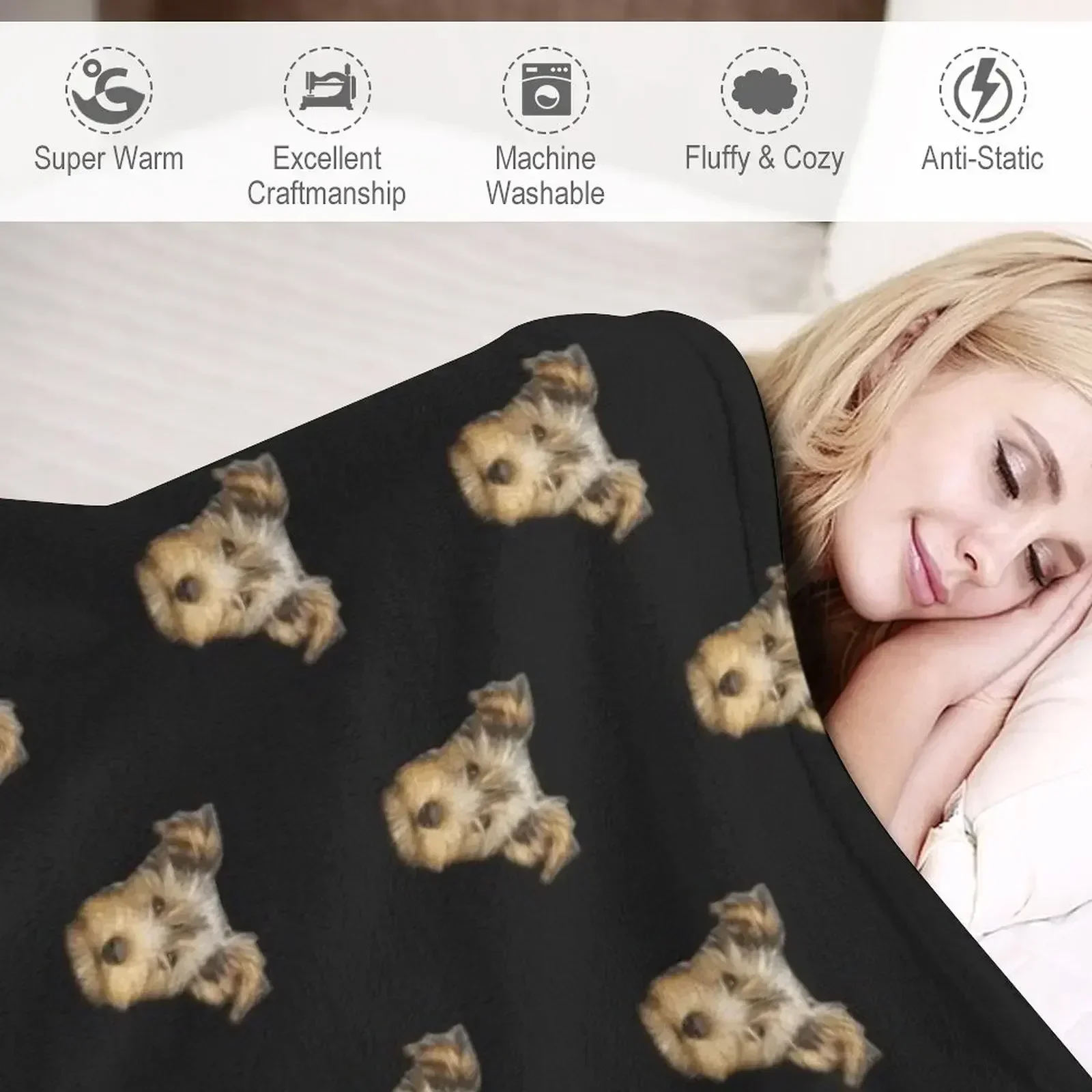 yorkshire terrier Throw Blanke - 3D Printing Yorkshire ulasan dan harga