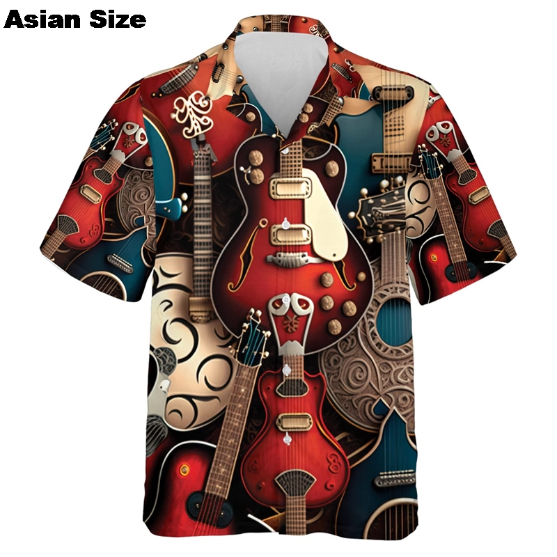 Shirts For Men Music Guitar Pr - 3D Printing Guitar ulasan dan harga