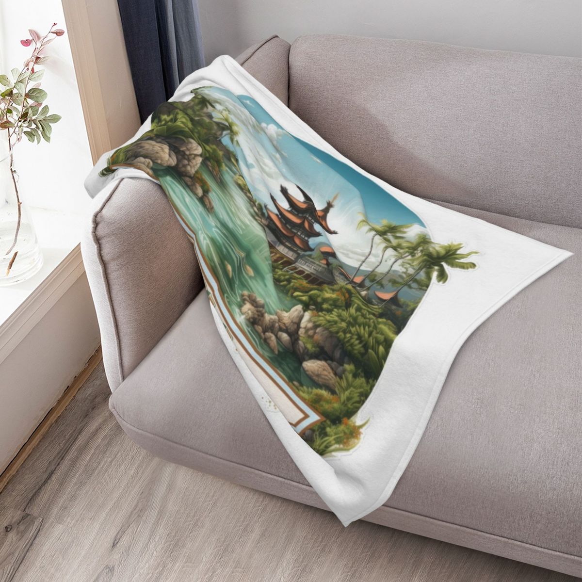 Bali Indonesia Throw Blanket W - 3D Printing Indonesia ulasan dan harga