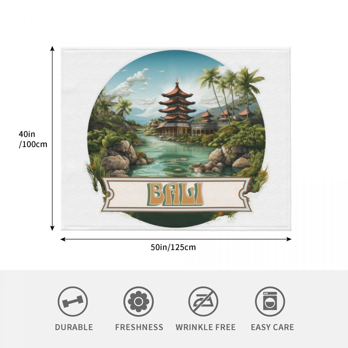 Bali Indonesia Throw Blanket W - 3D Printing Indonesia ulasan dan harga