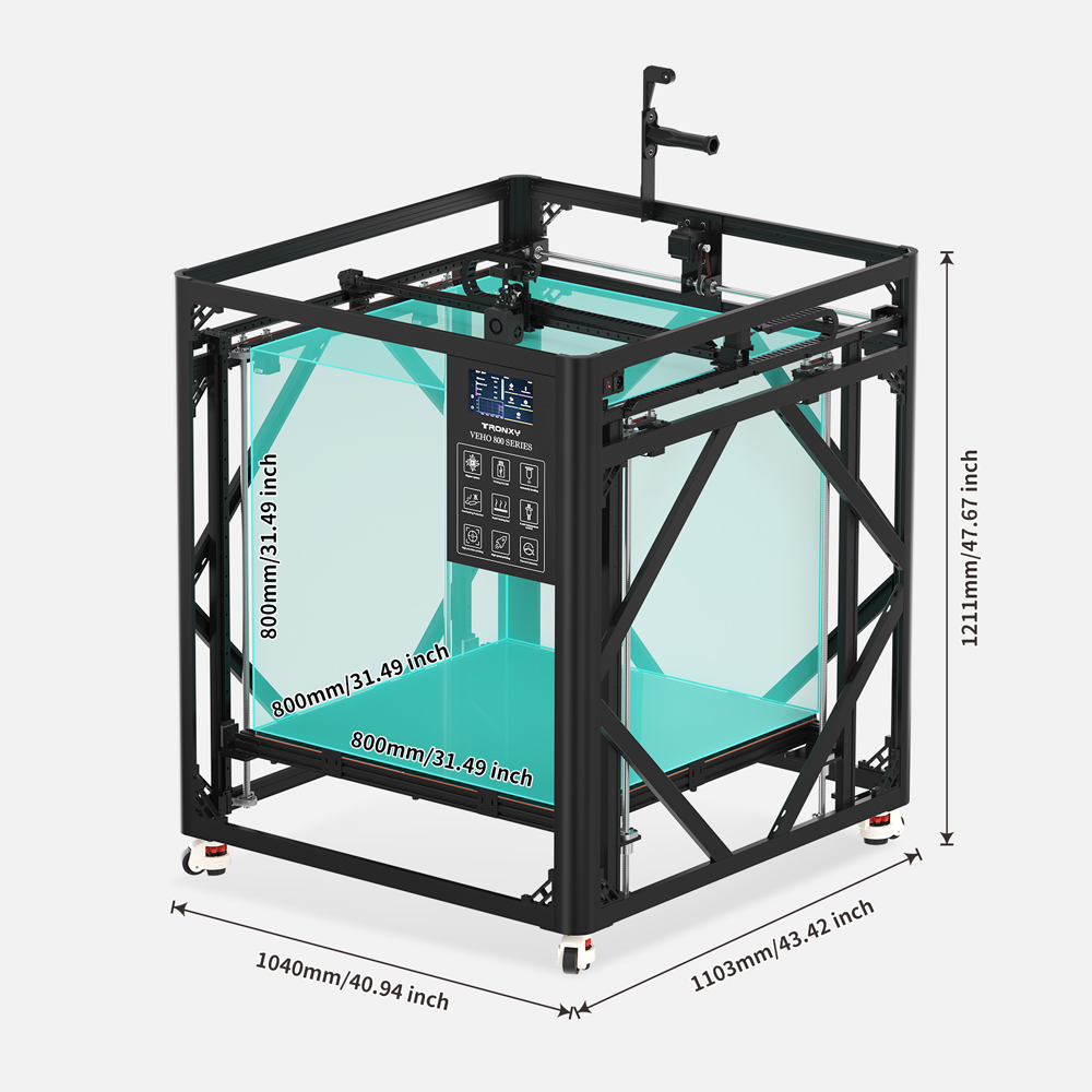 VEHO 800 PRO Large 3D Printer  - 3D Printing Klipper ulasan dan harga