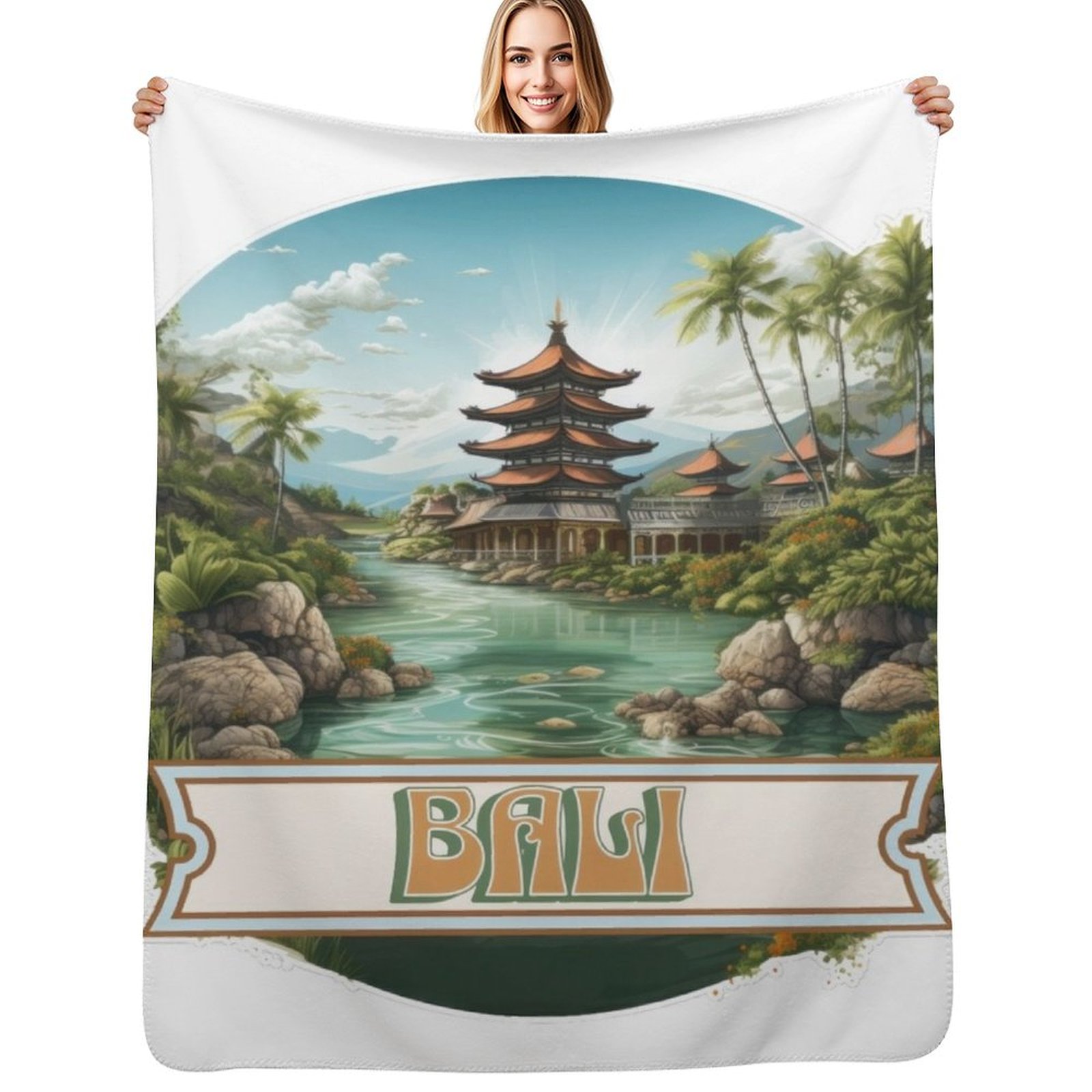 Bali Indonesia Throw Blanket S - 3D Printing Indonesia ulasan dan harga