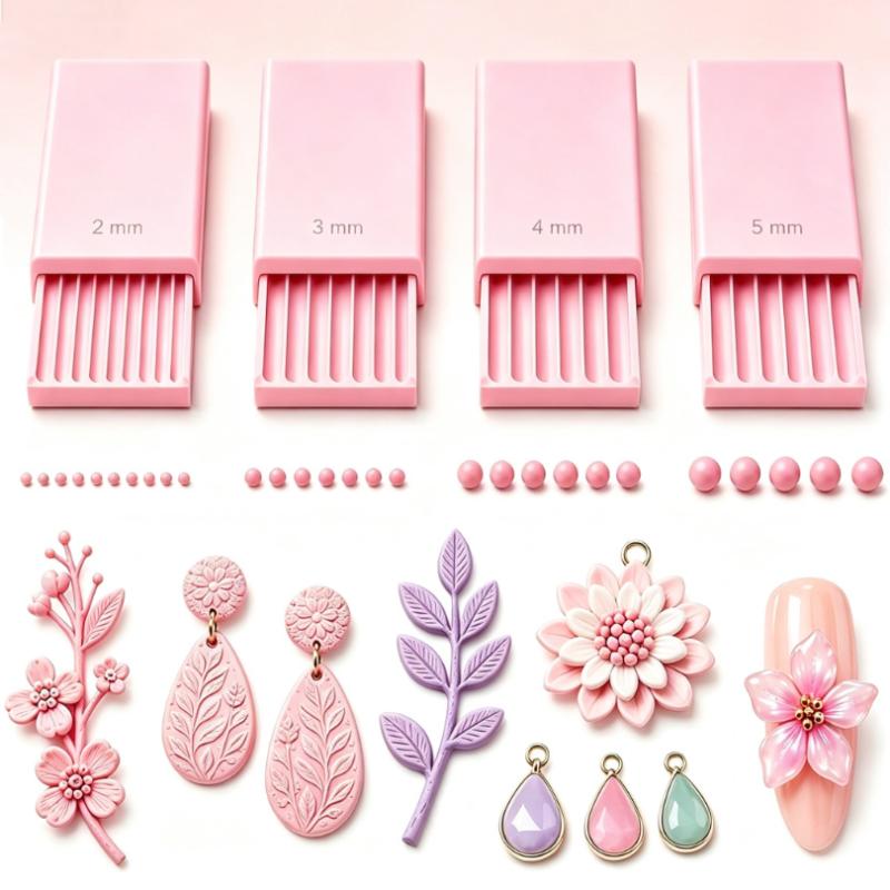 4Pcs 3D Printed Nail Art Bead  - 3D Printing Design Maker ulasan dan harga