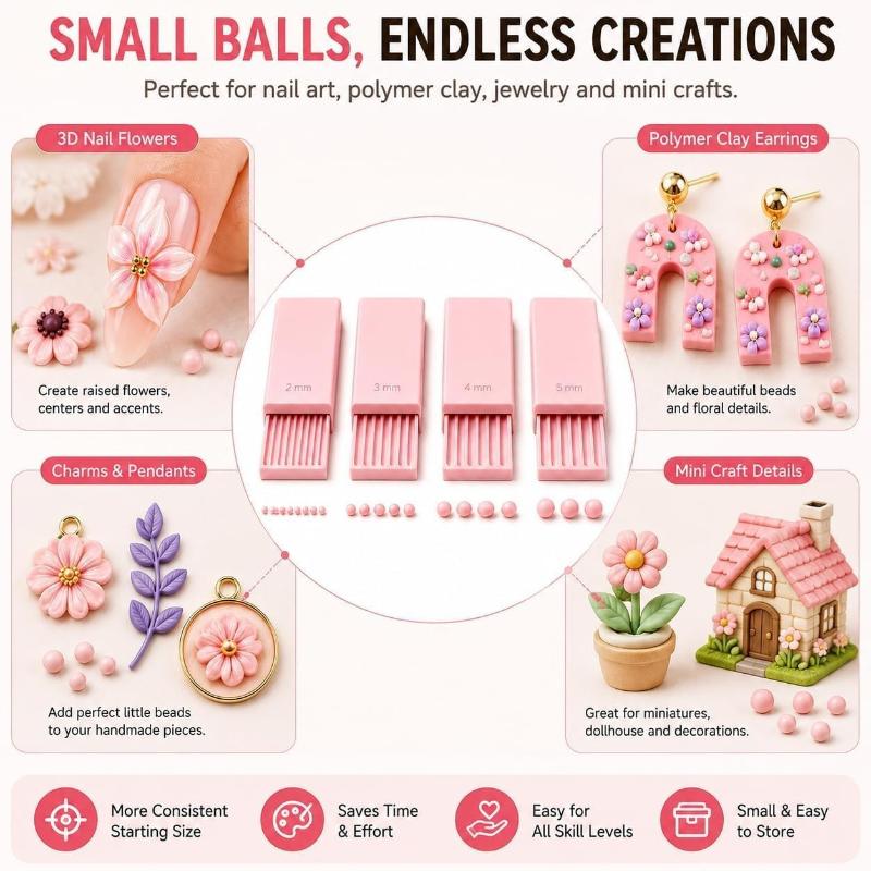 4Pcs 3D Printed Nail Art Bead  - 3D Printing Design Maker ulasan dan harga