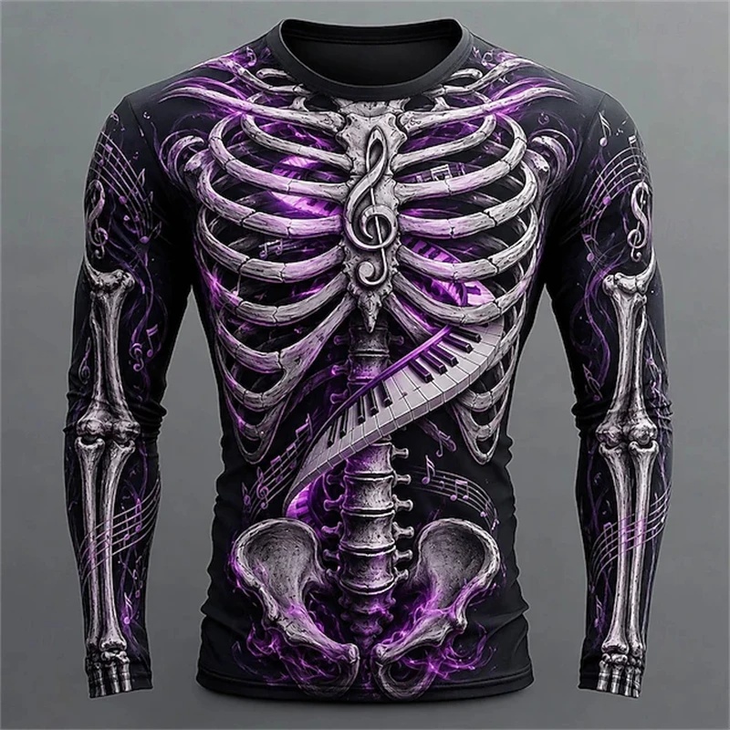 New Men's Long-Sleeve T-Shirt  - 3D Printing Guitar ulasan dan harga