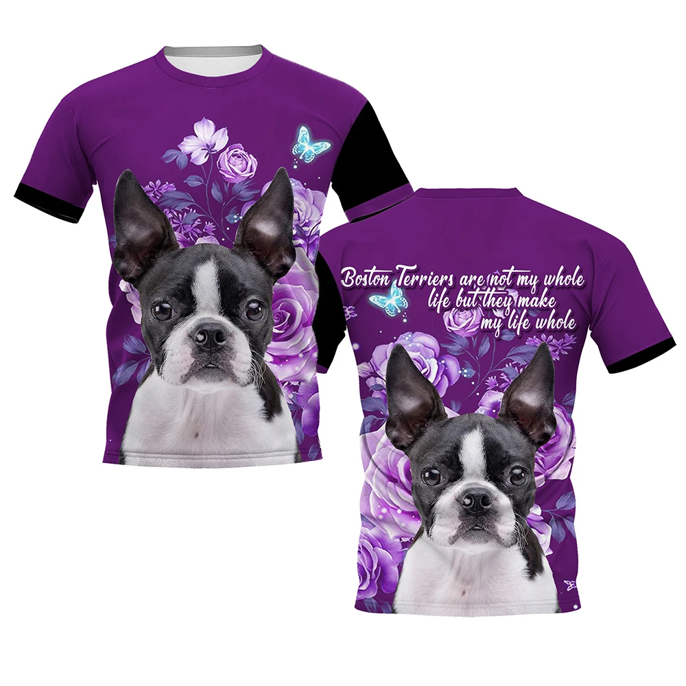 HX  Boston Terrier T-shirts Do - 3D Printing Maket ulasan dan harga